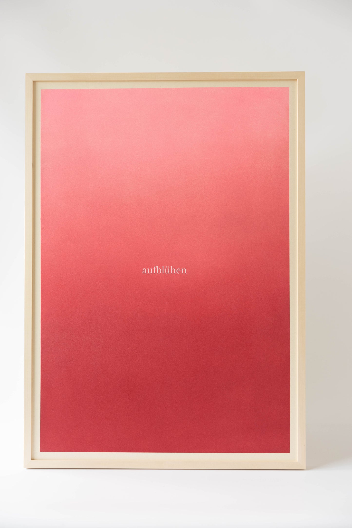 aufblühen 1>1000 70x100cm in Echtholz gerahmt