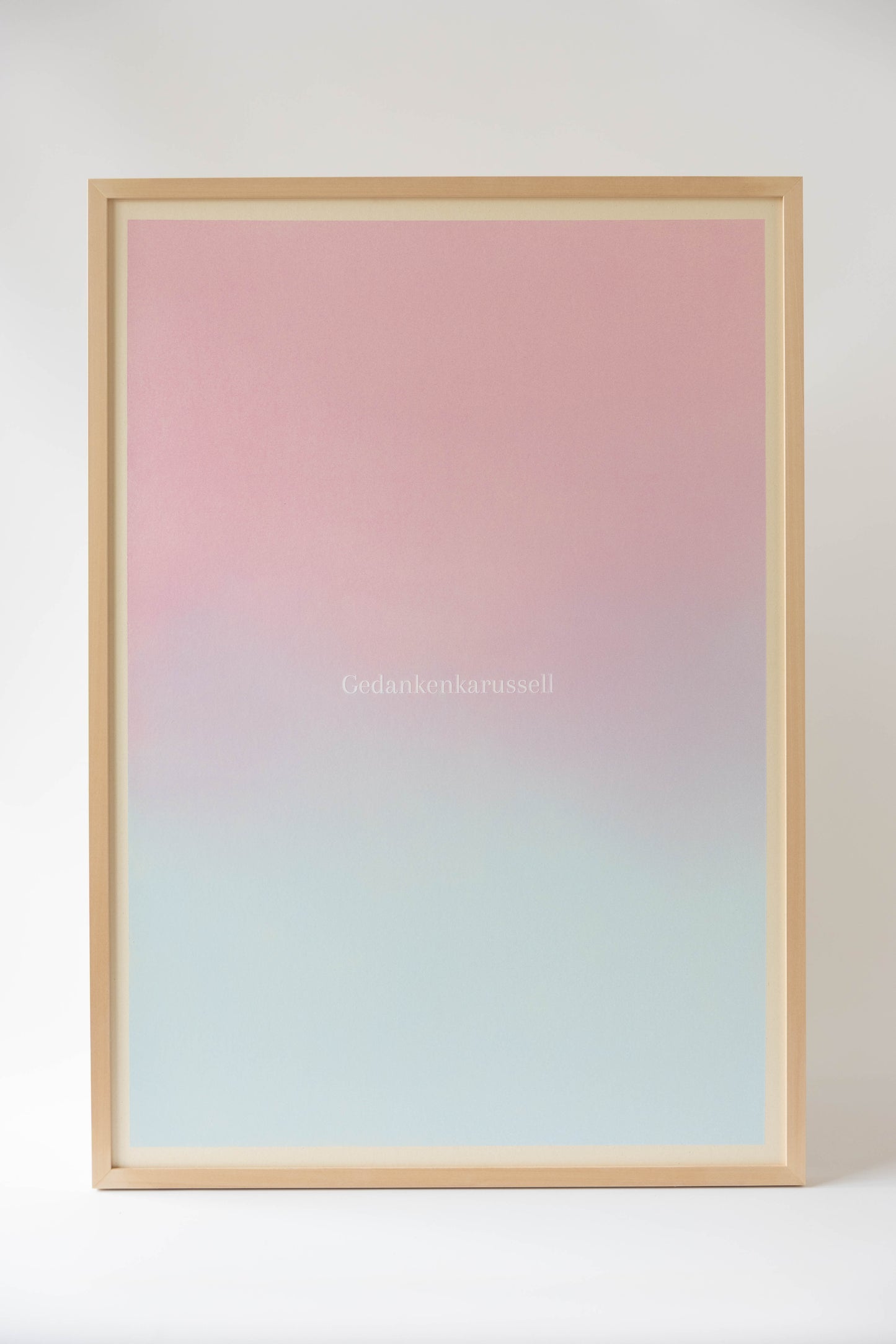 Gedankenkarussell 1>1000 70x100cm in Echtholz gerahmt