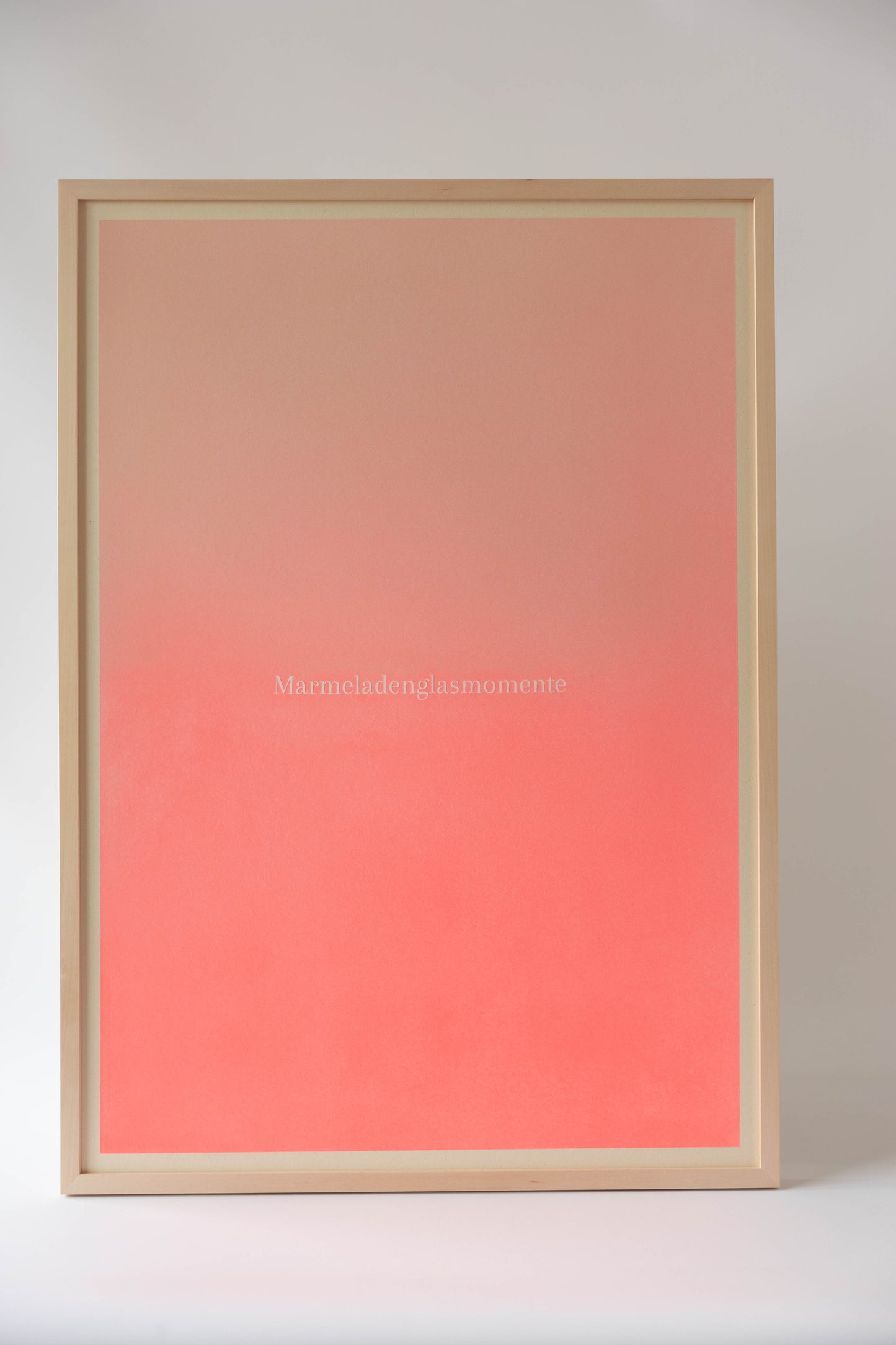 Marmeladenglasmomente 1>1000 70x100cm in Echtholz gerahmt