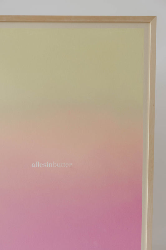 allesinbutter 1>1000 70x100cm in Echtholz gerahmt