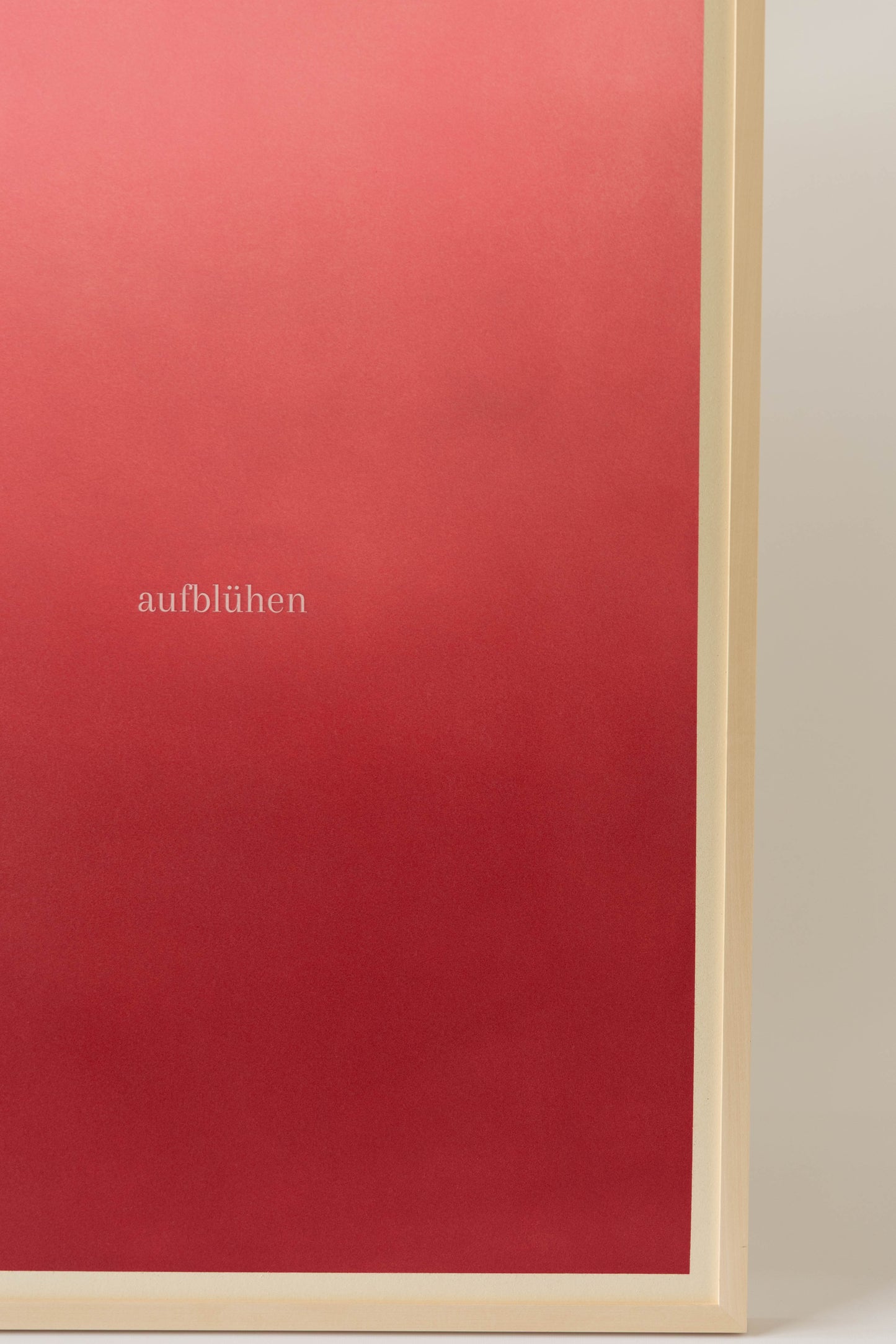 aufblühen 1>1000 70x100cm in Echtholz gerahmt