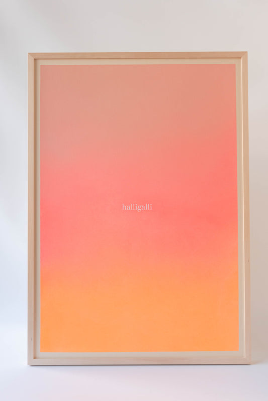 halligalli 1>1000 70x100cm in Echtholz gerahmt