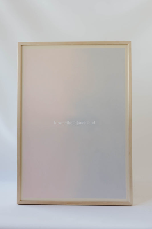 himmelhochjauchzend 1>1000 70x100cm Echtholz gerahmt