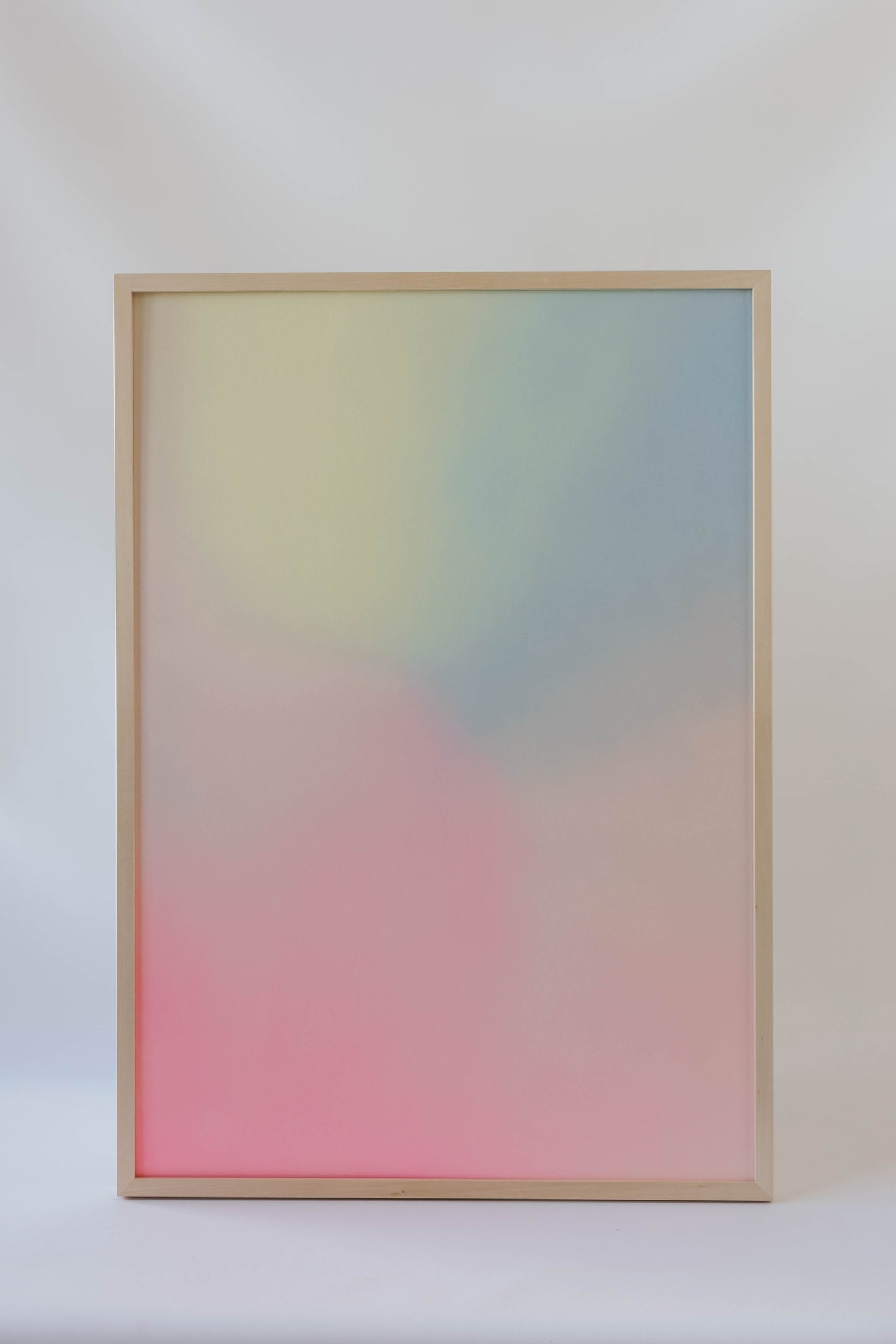 Seifenblasen Farbverlauf 70x100cm in Echtholz gerahmt